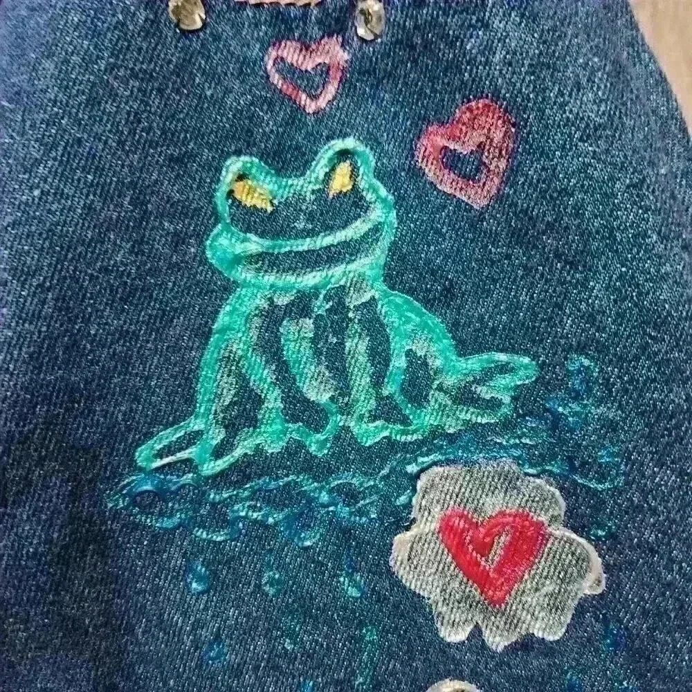 Vintage 90s crazy mom jeans with bedazzled Lisa Frank animals ✦ kidcore jeans ✦ - Picture 10 of 16